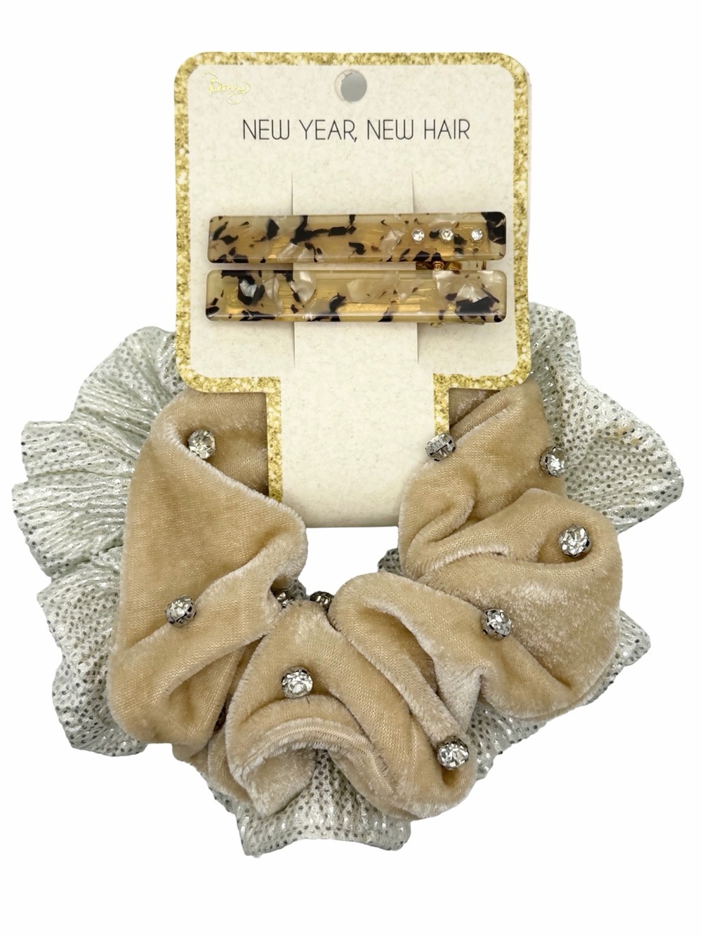 Nordstrom Berry Hair Accessories Set Embellished Scrunchies And Hair Clips